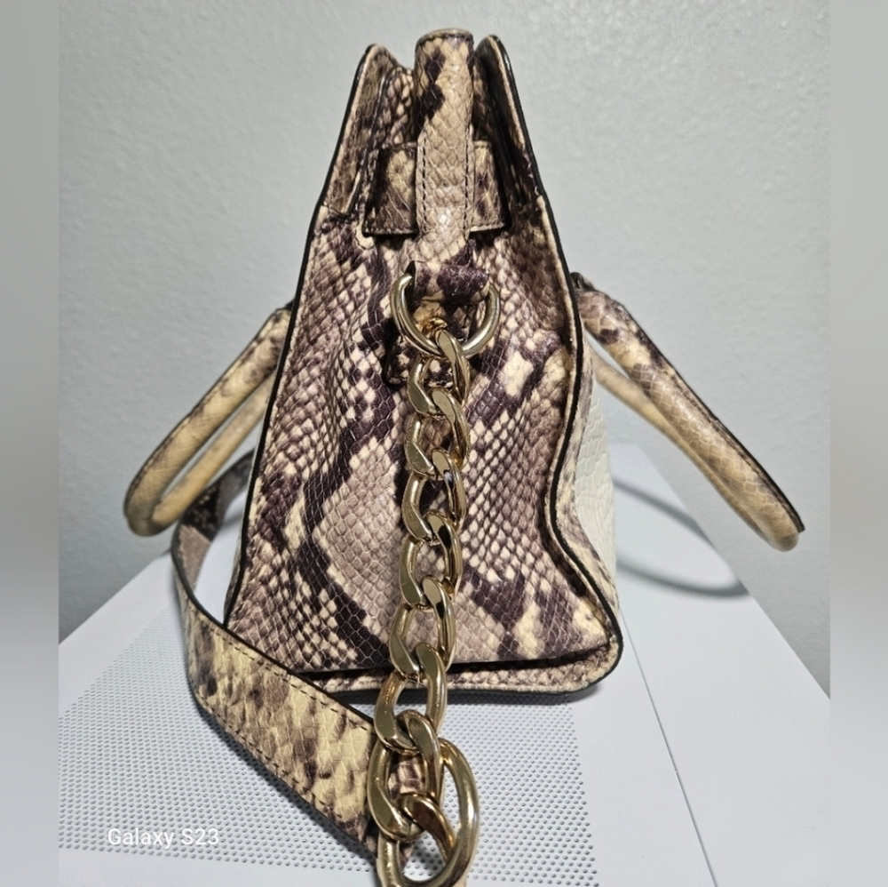 Michael Kors Hamilton Croc & Python Embossed Satc… - image 4